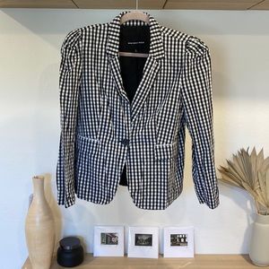Who what wear black checkered blazer